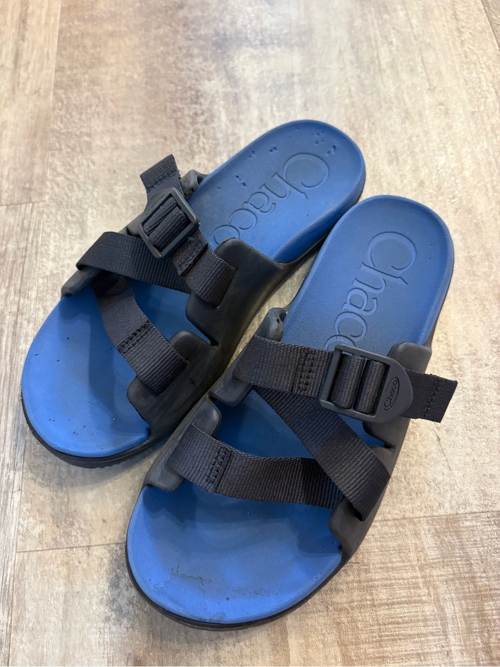 Chaco Sandals Kids Juniors 4 Blue Chillos Slides Slip On Z Straps‎